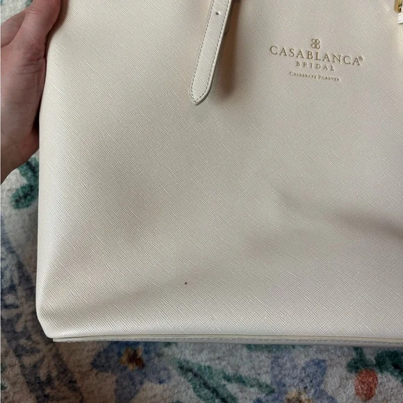 Cream Laptop Tote Bag - Picture 3 of 10